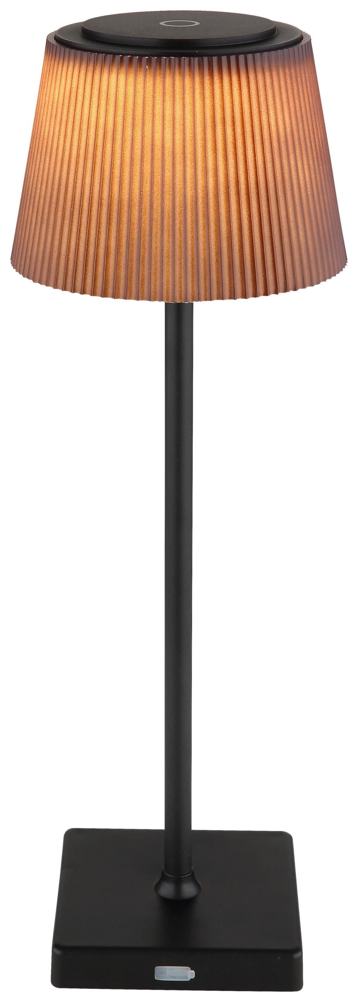 GLOBO LED-Tischleuchte braun mattschwarz Kunststoff Metall H/D: ca. 38x13 cm GREGOIR - braun/mattschwarz (13,00/38,00cm) - GLOBO