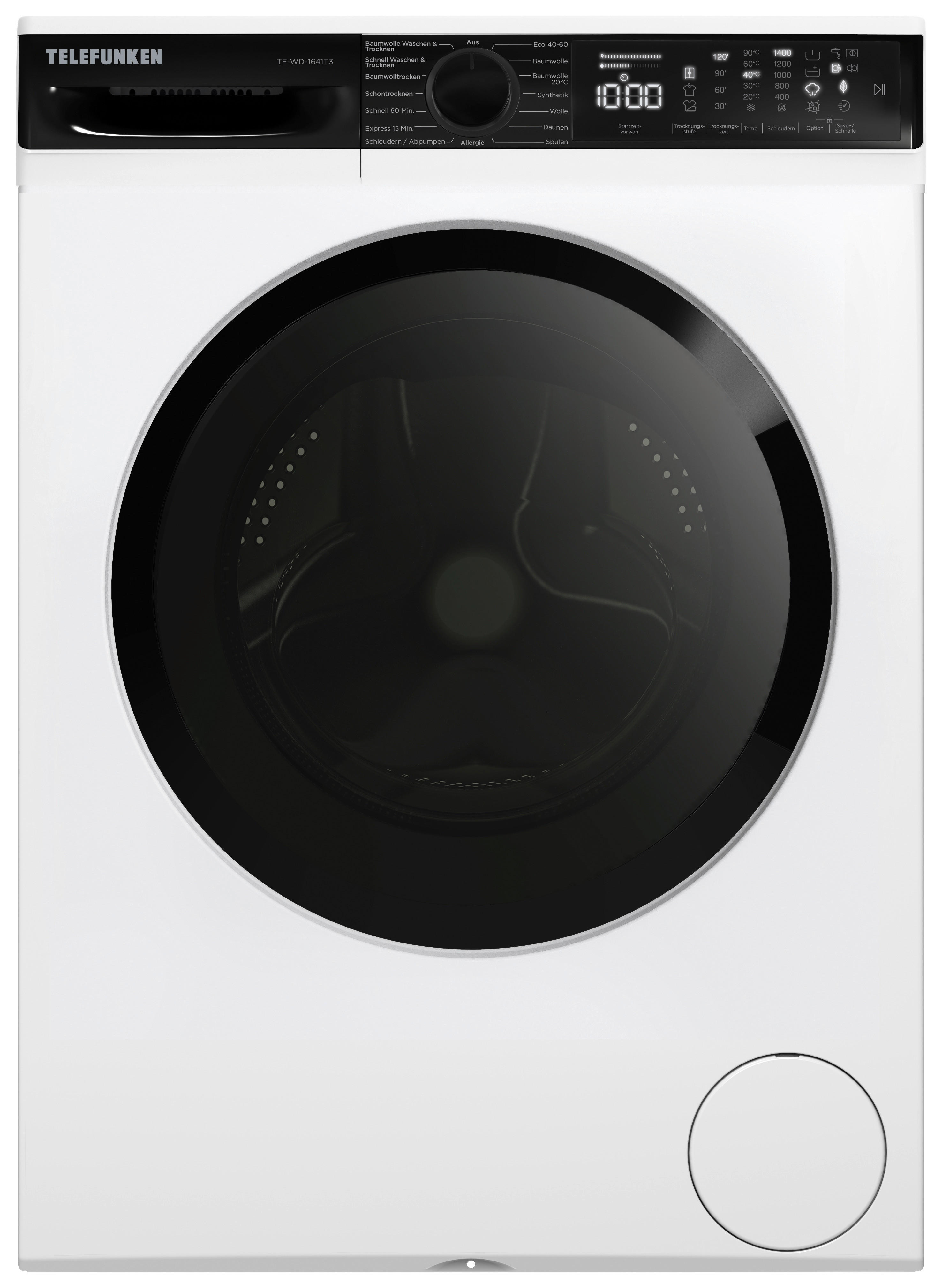 TELEFUNKEN Waschtrockner TF-WD-1641T3 Waschtrockner TF-WD-1641T3 - weiß (59,70/84,50/58,20cm) - TELEFUNKEN