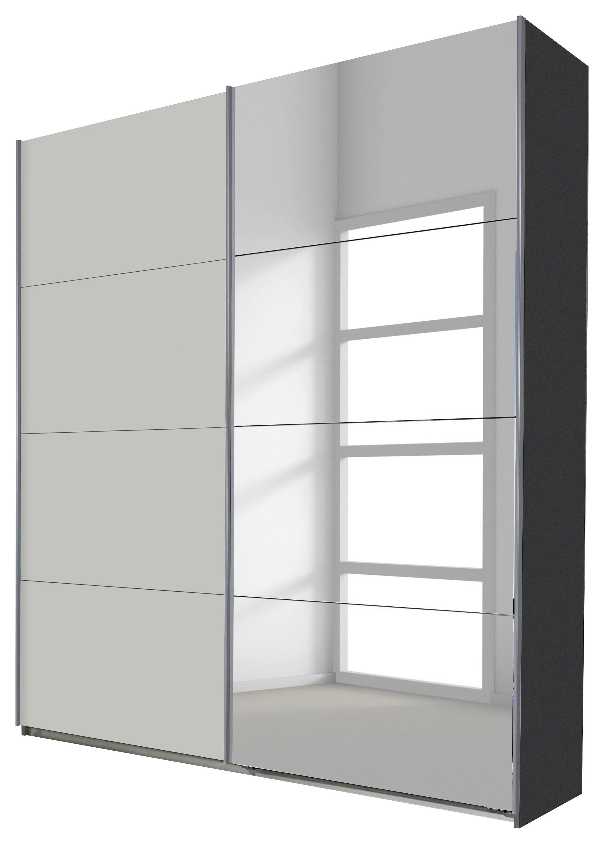 Schwebetürenschrank Quadra  B/H/T: ca. 180x210x62 cm Quadra - Seidengrau/grau (180,00/210,00/62,00cm)