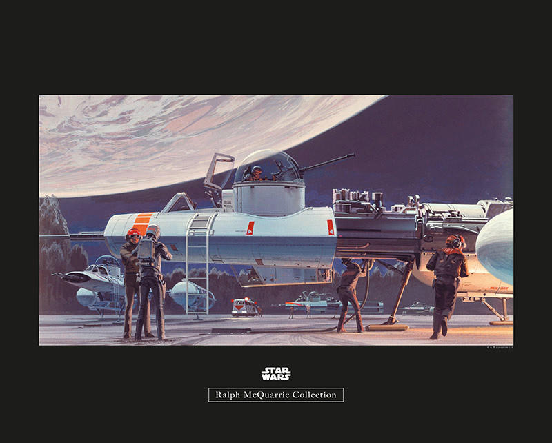 Komar Poster Star Wars Classic RMQ Yavin Hangar Star Wars B/L: ca. 50x40 cm günstig online kaufen