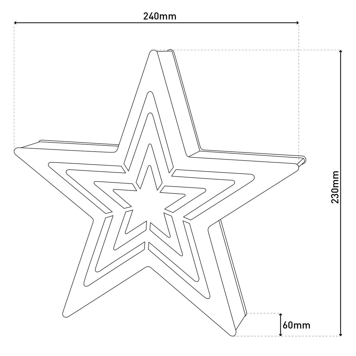 Näve Leuchten LED-Dekoleuchte LED-Solar-Dekostern - natur (6,00/23,00/24,00cm) - Näve Leuchten