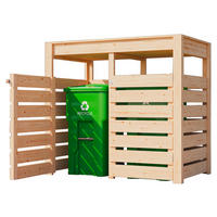 Karibu Mülltonnenbox Jerry natur B/H/T: ca. 158x143x88 cm Jerry - natur (158,00/143,00/88,00cm) - Karibu