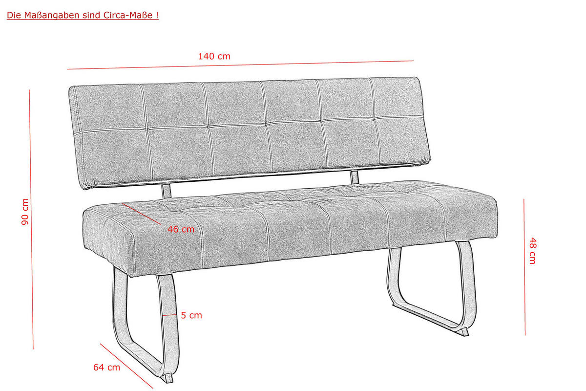 Essgruppe Luise grau Eiche Microfaser B/H/T: ca. 180x76x90 cm Luise - Eiche/grau (180,00/76,00/90,00cm) - Hela