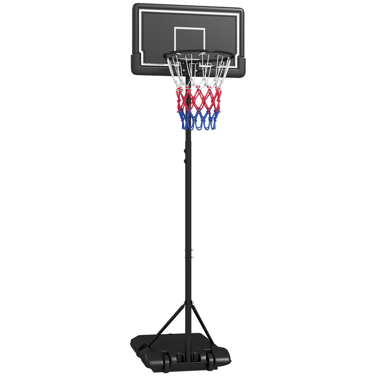 SPORTNOW Basketballkorb schwarz B/H/L: ca. 55x74x250 cm Basketballständer - schwarz (250,00/55,00/74,00cm) - SPORTNOW