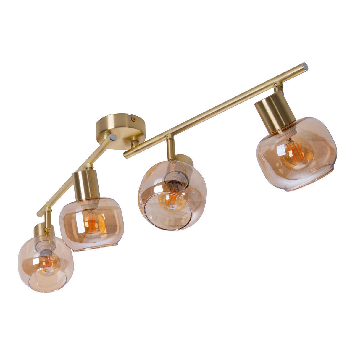 Näve Leuchten Spot gold Glas Metall B/H/T: ca. 80x20x10 cm E14 4 Brennstellen LIBBY - gold (80,00/20,00/10,00cm) - Näve Leuchten