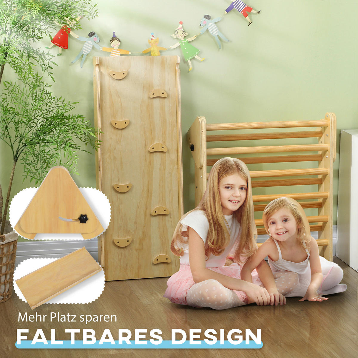 AIYAPLAY Klettergerüst natur B/H/L: ca. 64,5x63x147 cm Klettergerüst - natur (147,00/64,50/63,00cm) - AIYAPLAY