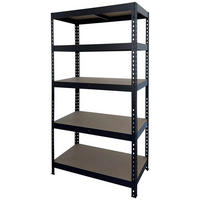 Schwerlaststeckregal schwarz B/H/T: ca. 90x180x45 cm Schwerlaststeckregal 180x90x45cm S - schwarz (90,00/180,00/45,00cm)