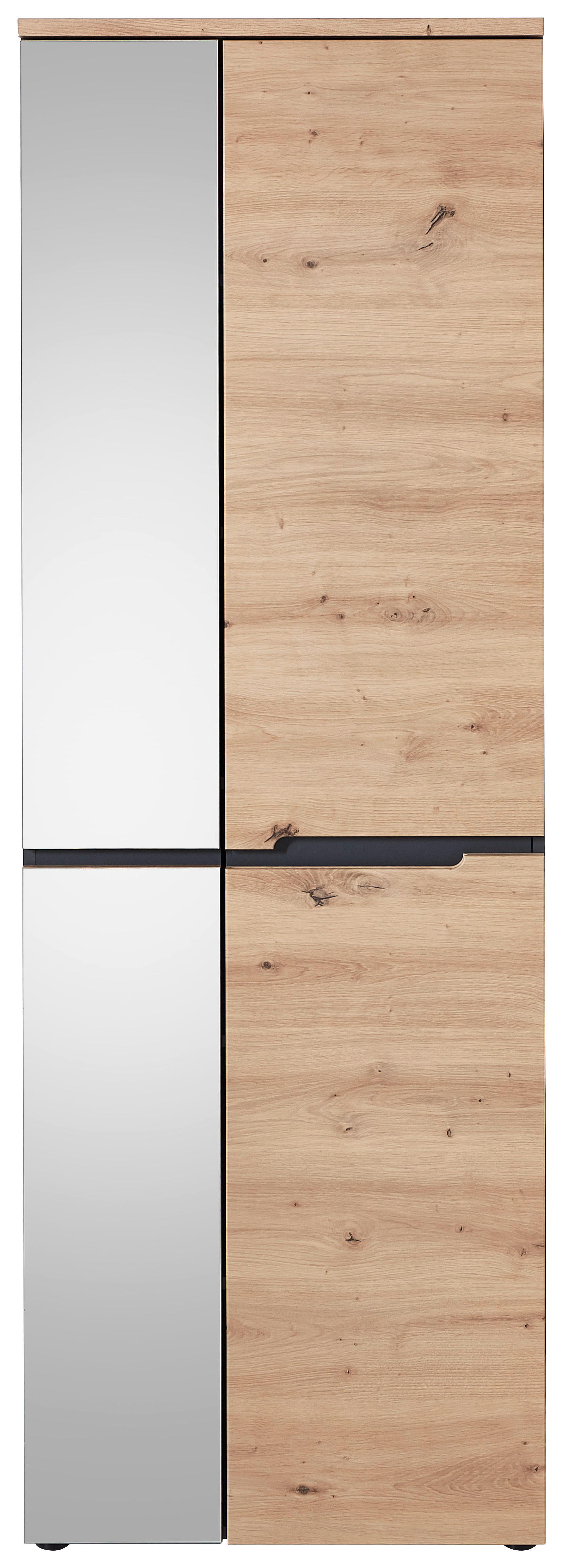 Garderobenschrank Memphis Eiche Artisan Nachbildung Graphit B/H/T: ca. 65x197x38 cm Memphis - Eiche/Graphit (65,00/197,00/38,00cm)