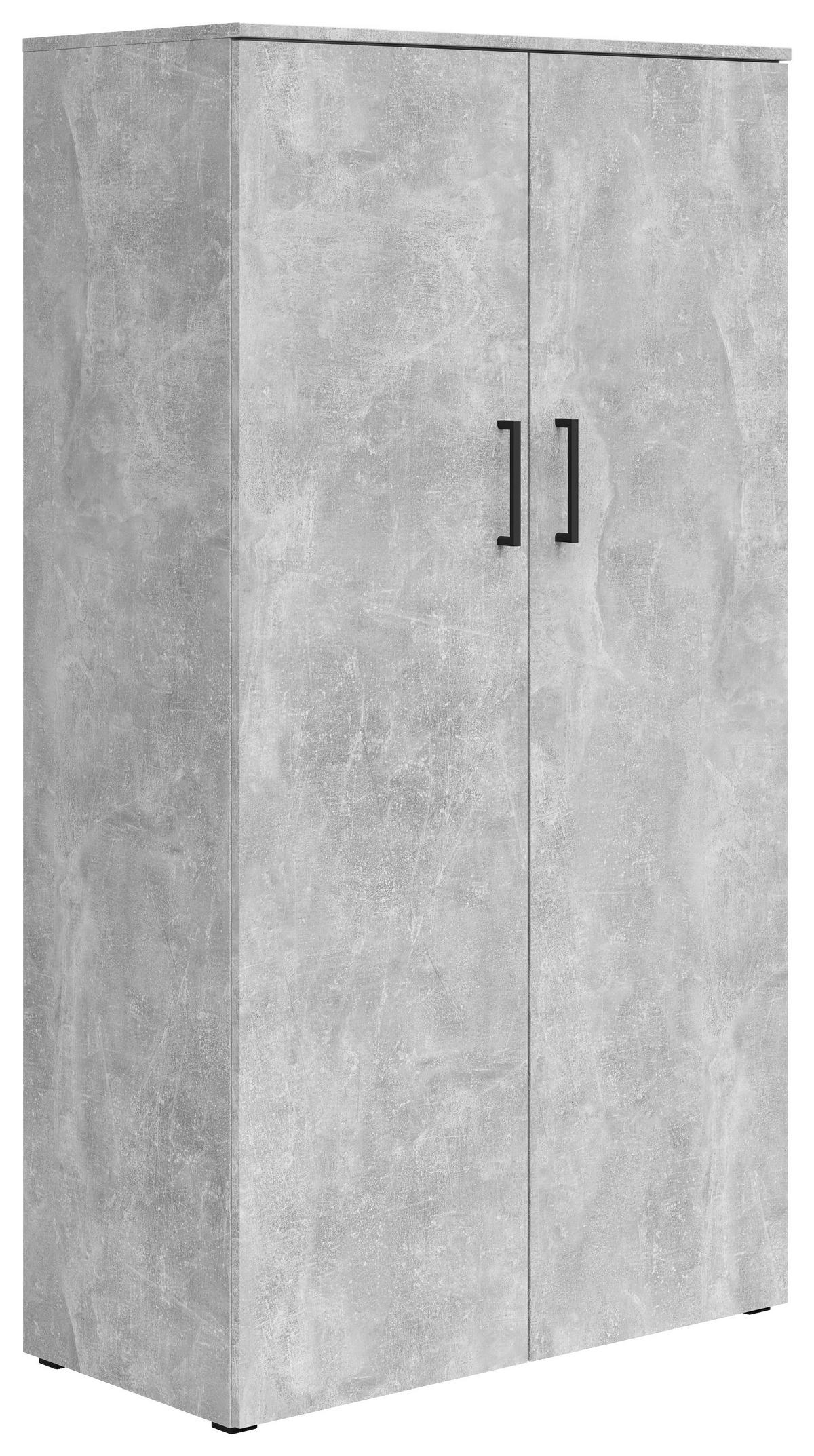 Schrank Multi-Stauraum Typ 35 Beton Optik B/H/T: ca. 80x147x40 cm Multi-Stauraum Typ 35 - Beton (80,00/147,00/40,00cm)