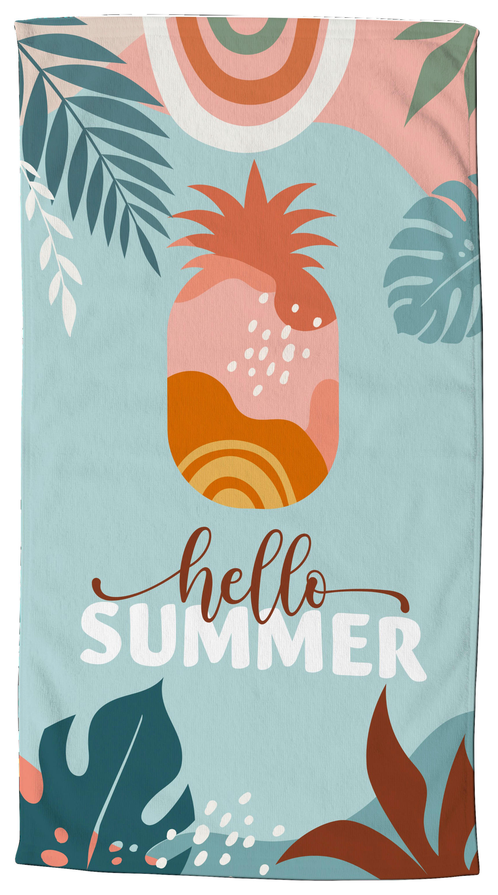 Strandtuch Hello summer Multi Polyester B/L: ca. 100x180 cm günstig online kaufen