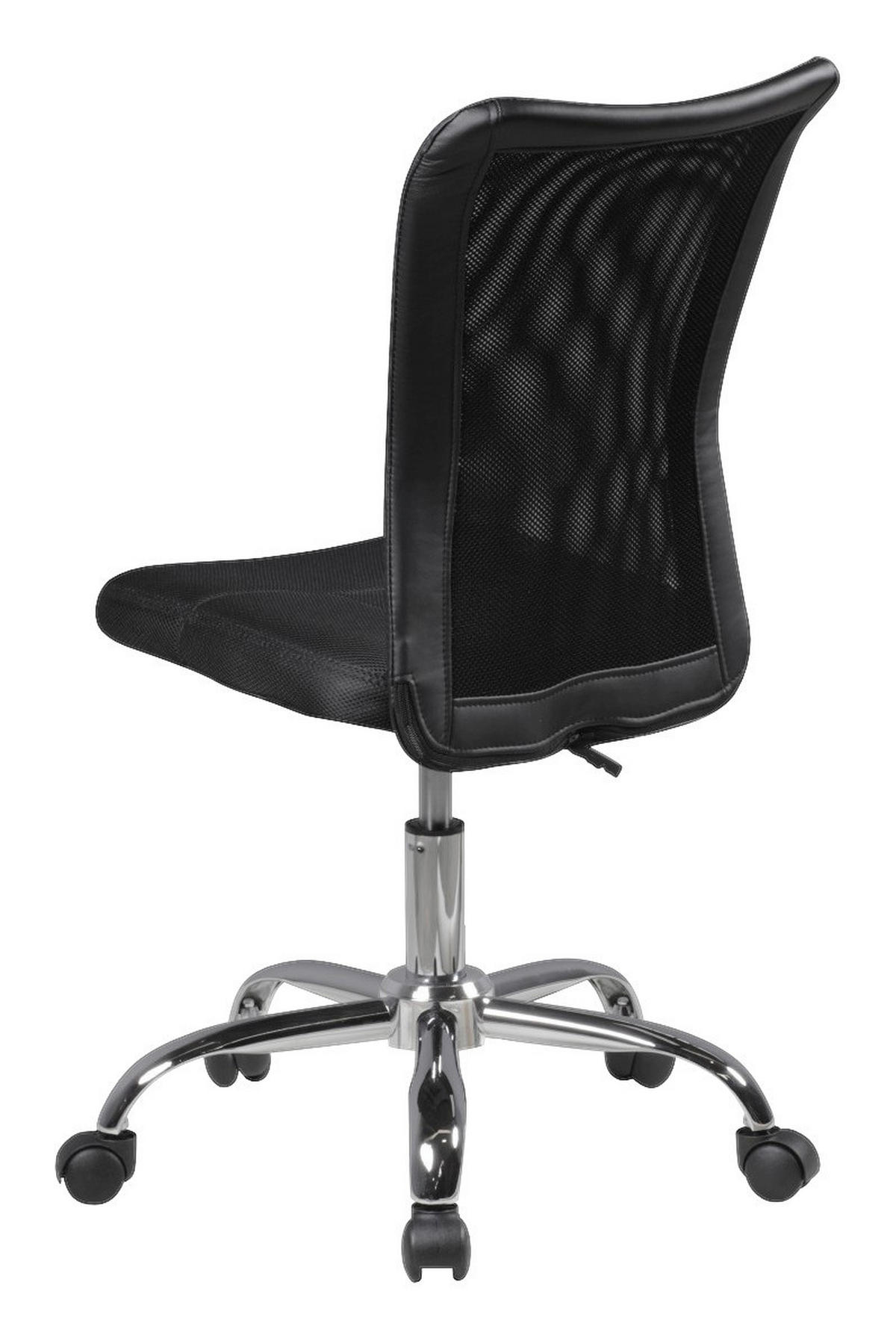 Drehstuhl schwarz Stoff Kinderschreibtischstuhl SALERNO - schwarz (60,00/100,00/60,00cm) - Amstyle