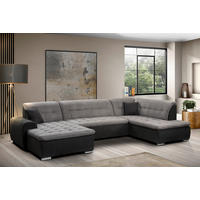 Wohnlandschaft Edard new schwarz grau B/H/T: ca. 348x85x197 cm Edard new - schwarz/Chrom (348,00/85,00/197,00cm)