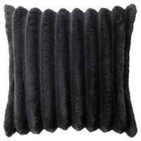 Dekokissen Luxus Flanell Luxus - schwarz (45,00/45,00cm) - POCOline