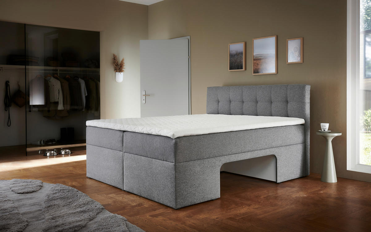 Boxbett Petty II hellgrau Petty II - hellgrau (180,00/112,00/210,00cm)