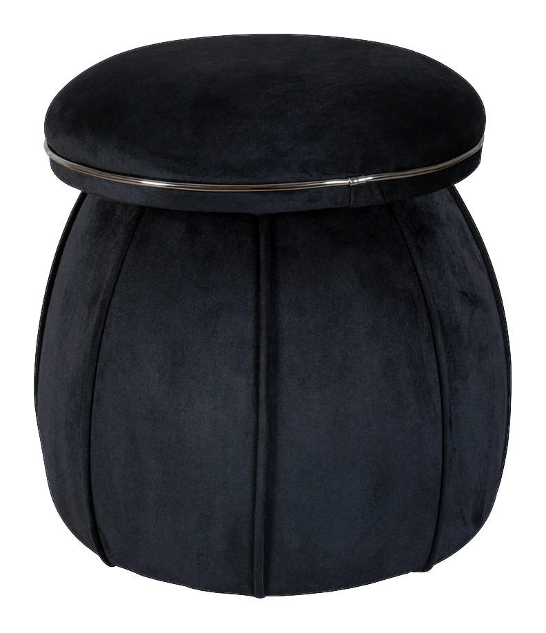 360 Living Hocker Corin 100 schwarz Graphit H/D: ca. 51,5x51,5 cm Corin 100 - schwarz/Graphit (51,50/51,50cm) - 360 Living