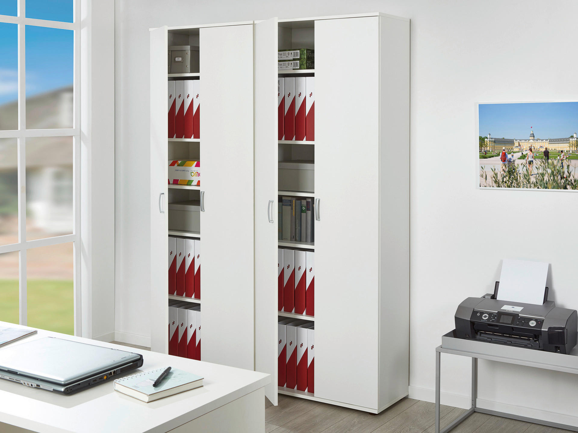 Mehrzweckschrank Arconati weiß B/H/T: ca. 70x189x34 cm Arconati - weiß (70,00/189,00/34,00cm) - Inter Link