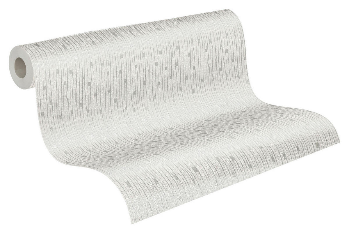 A.S.Creation Vliestapete creme grau silber B/H/D: ca. 53x1005x8,2 cm Vliestapete - creme/silber (8,20/1005,00cm) - A.S.Creation