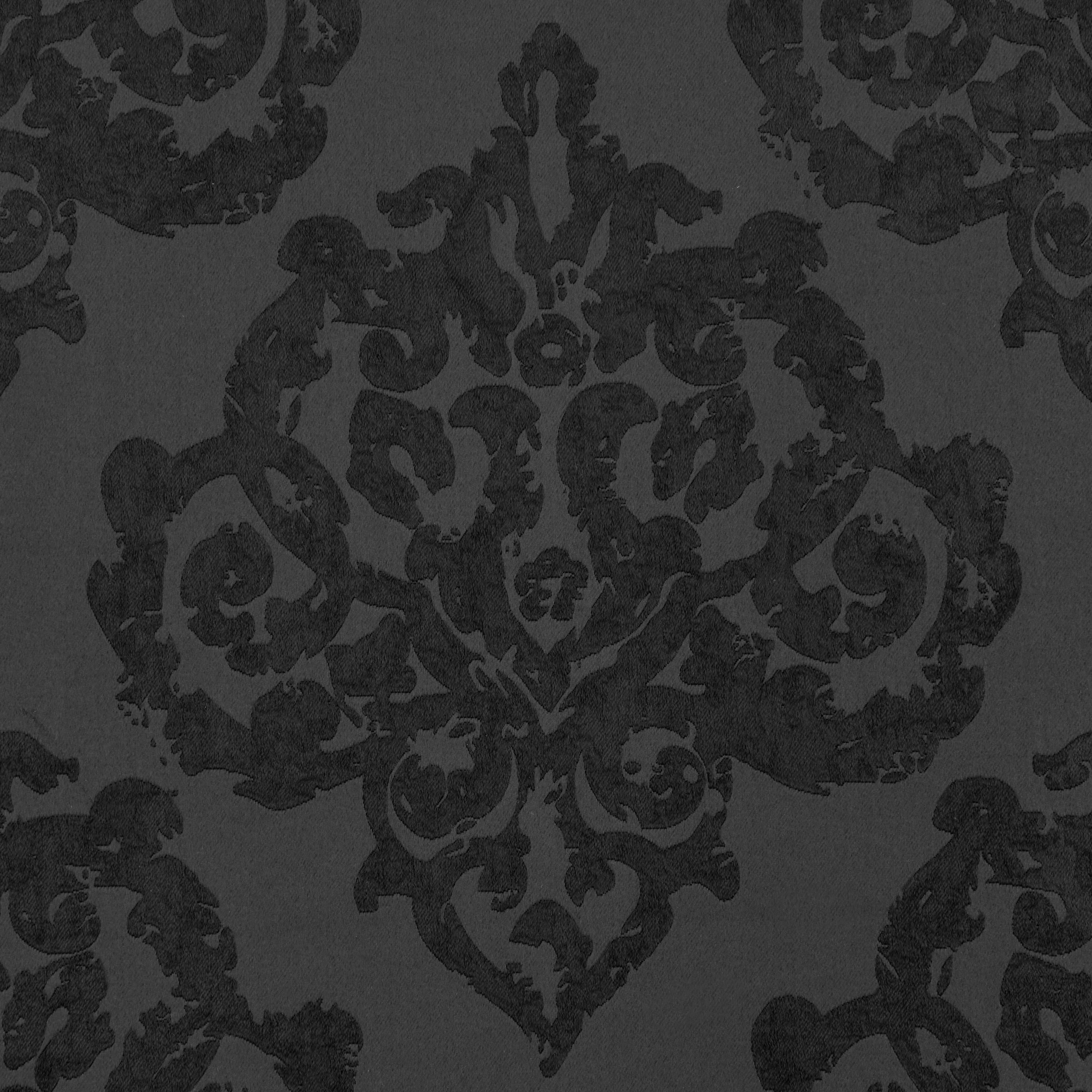 Thumbnail - Ösenvorhang Ornament schwarz B/L: ca. 135x245 cm