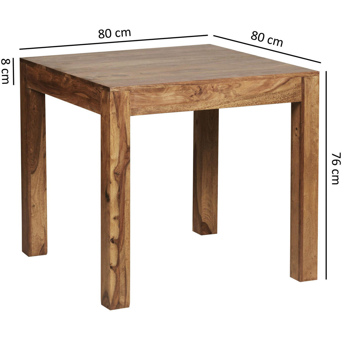 Esstisch natur B/H/T: ca. 80x76x80 cm Esstisch - natur (80,00/76,00/80,00cm) - Wohnling