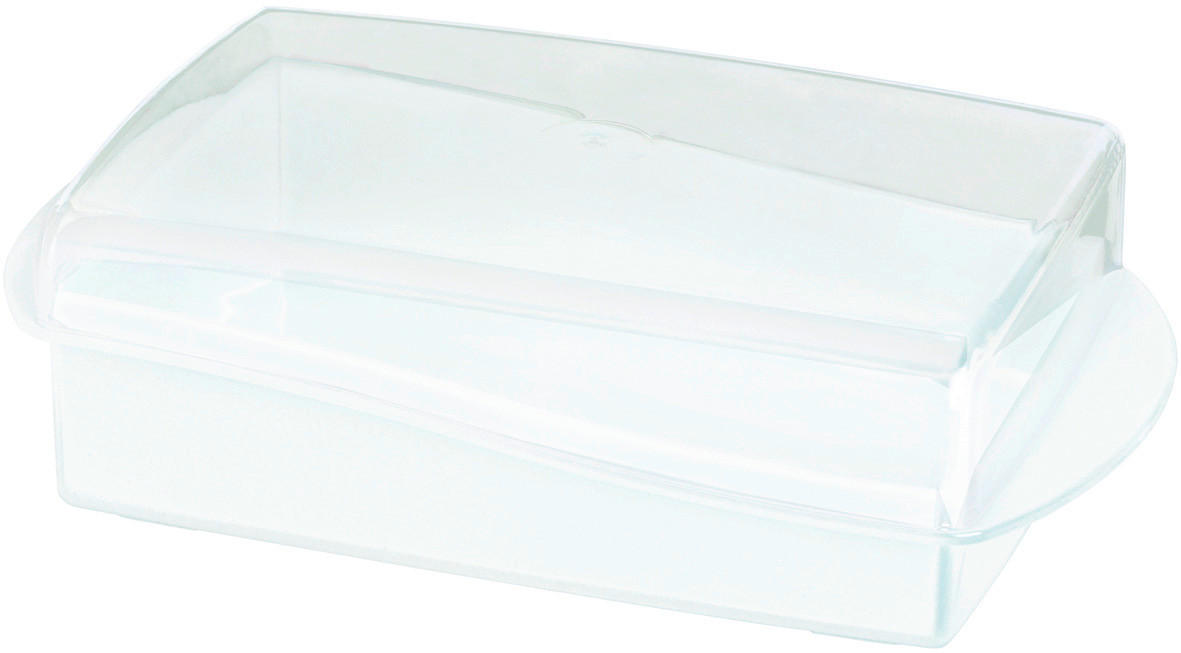 Curver Butterdose transparent B/H/L: ca. 10x6x18 cm Butterdose_Curver - weiß/transparent (18,00/10,00/6,00cm) - Curver