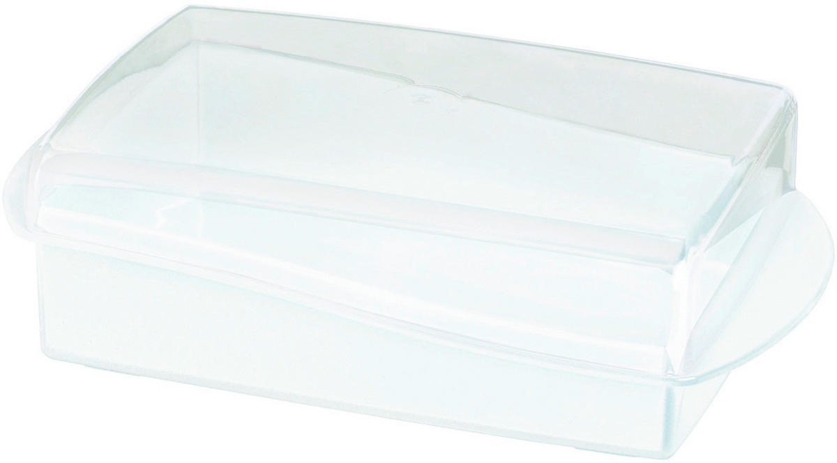 Curver Butterdose transparent B/H/L: ca. 10x6x18 cm Butterdose_Curver - weiß/transparent (18,00/10,00/6,00cm) - Curver