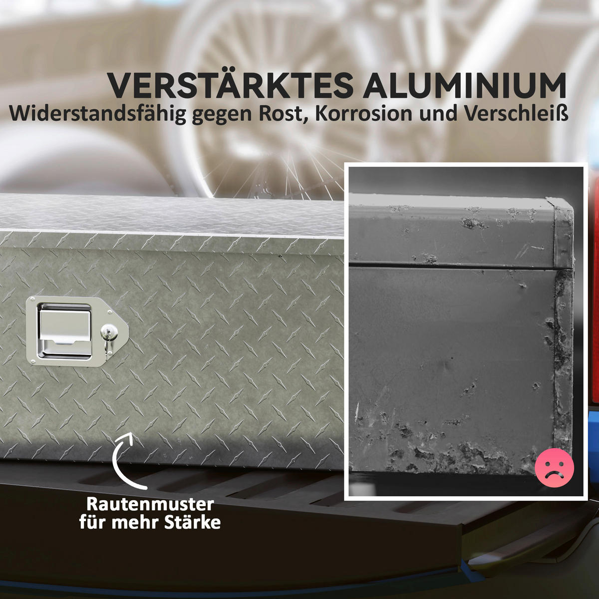 HOMCOM Gerätekasten B/H/L: ca. 33x25,5x99 cm Gerätekasten - silber (99,00/33,00/25,50cm) - HOMCOM