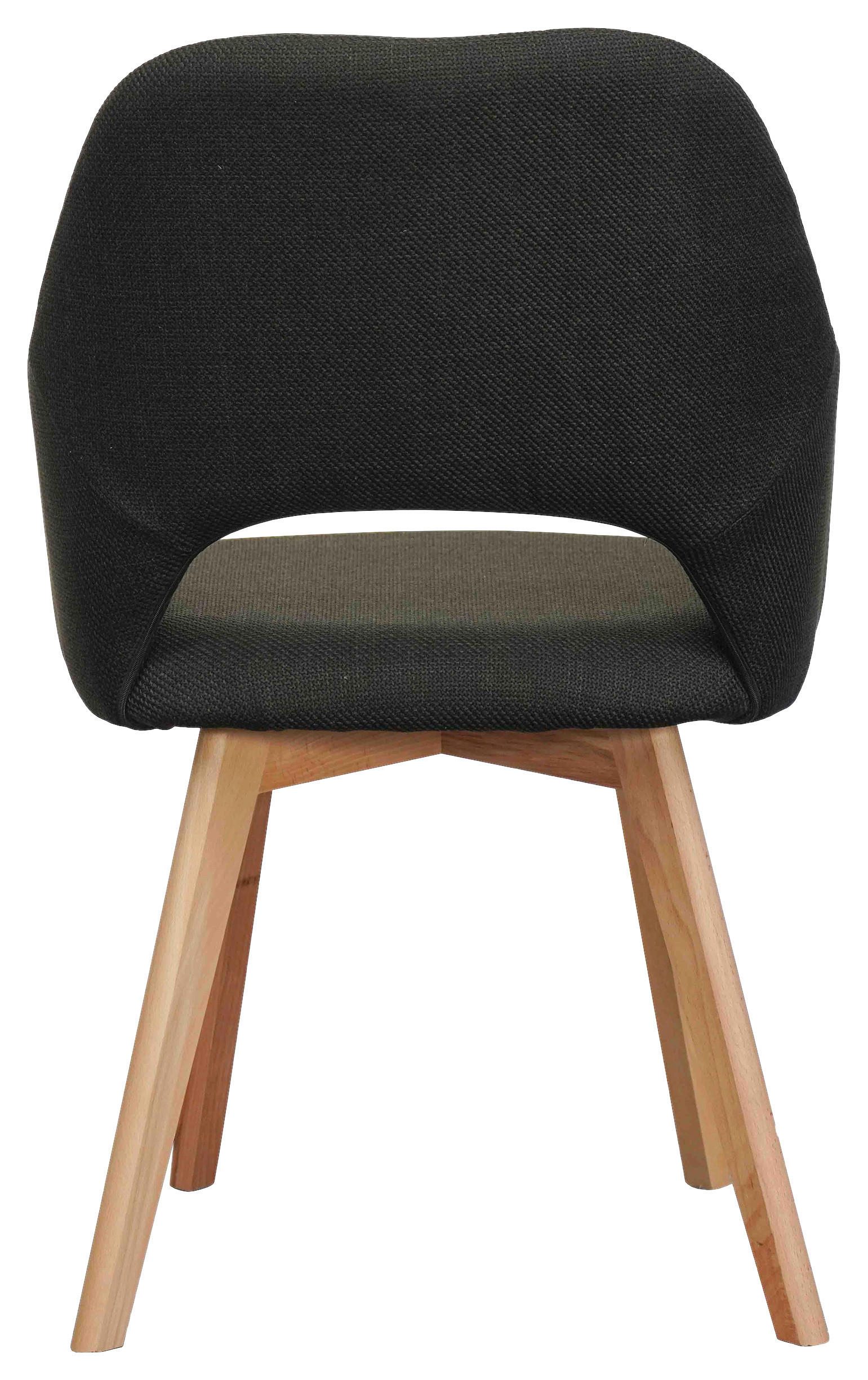 Armlehnstuhl Stade anthrazit natur Polyester Buche Stade - natur/anthrazit