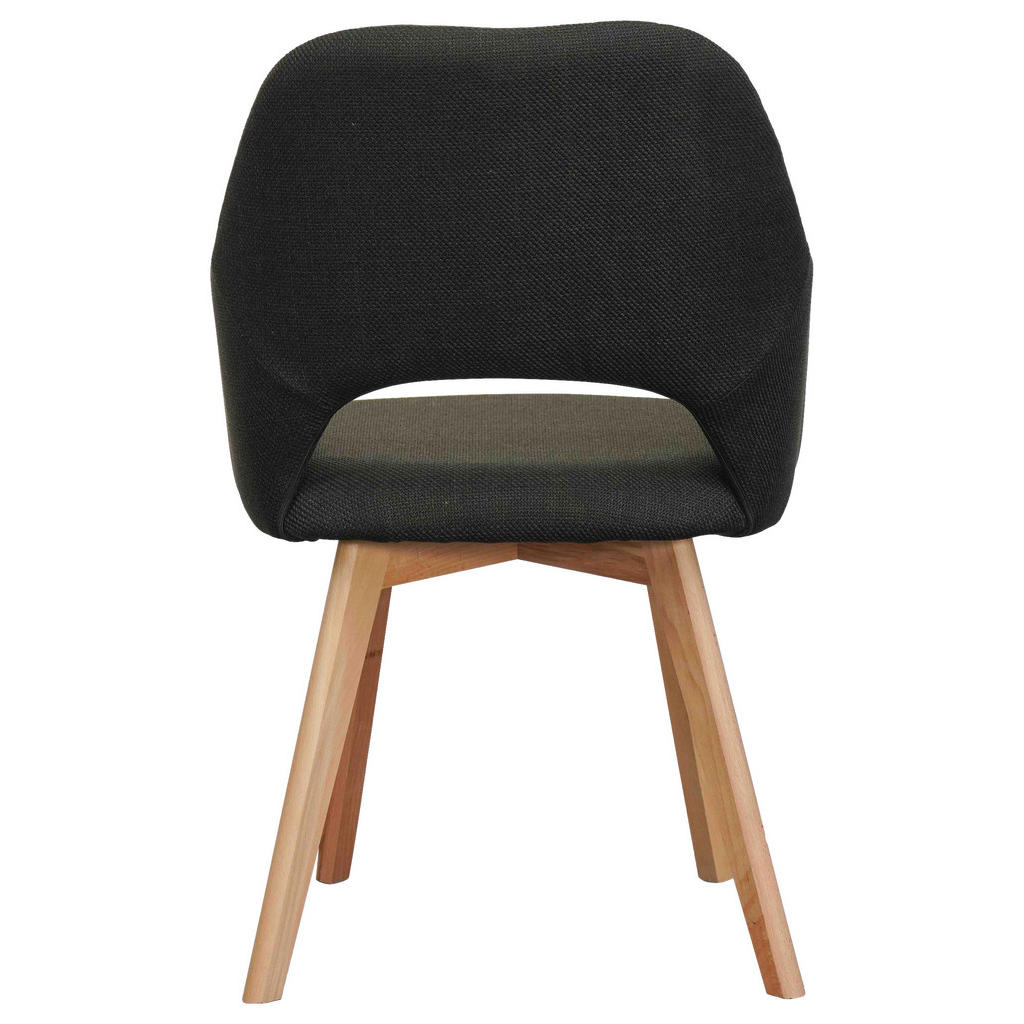 Thumbnail - Armlehnstuhl Stade anthrazit natur Polyester Buche