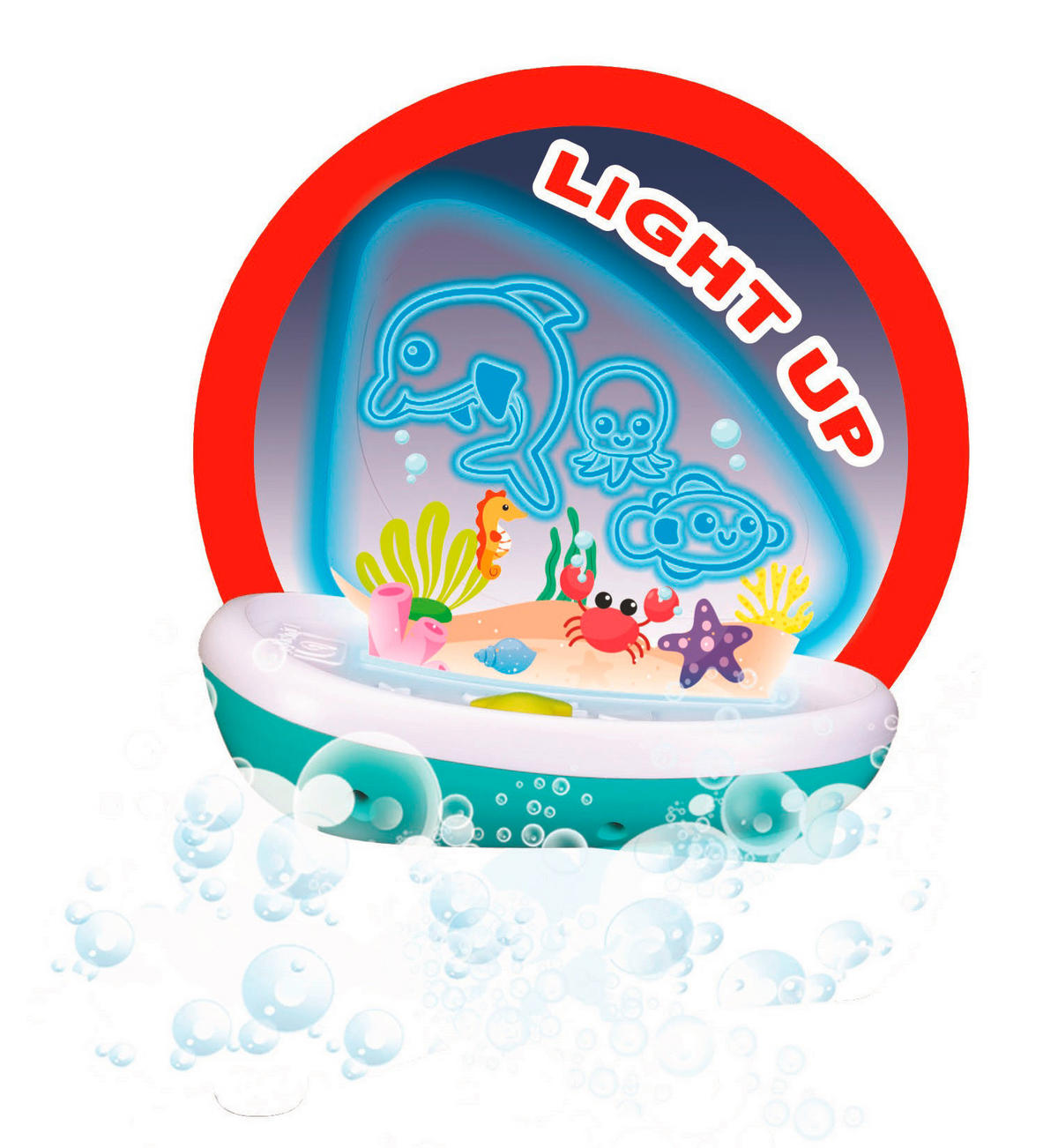 BBJunior Badespielzeug Splash 'n Play Light Up Segelboot B/H/L: ca. 8,2x8,2x15 cm Splash 'n Play Light Up Segelboot - weiß/türkis (15,00/8,20/8,20cm) - BBJunior