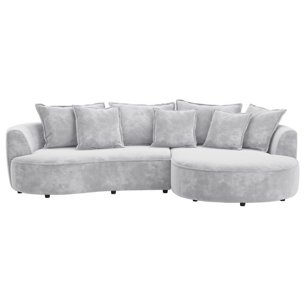 Thumbnail - Polsterecke Levi stone Microfaser B/H/T: ca. 287x66x168 cm