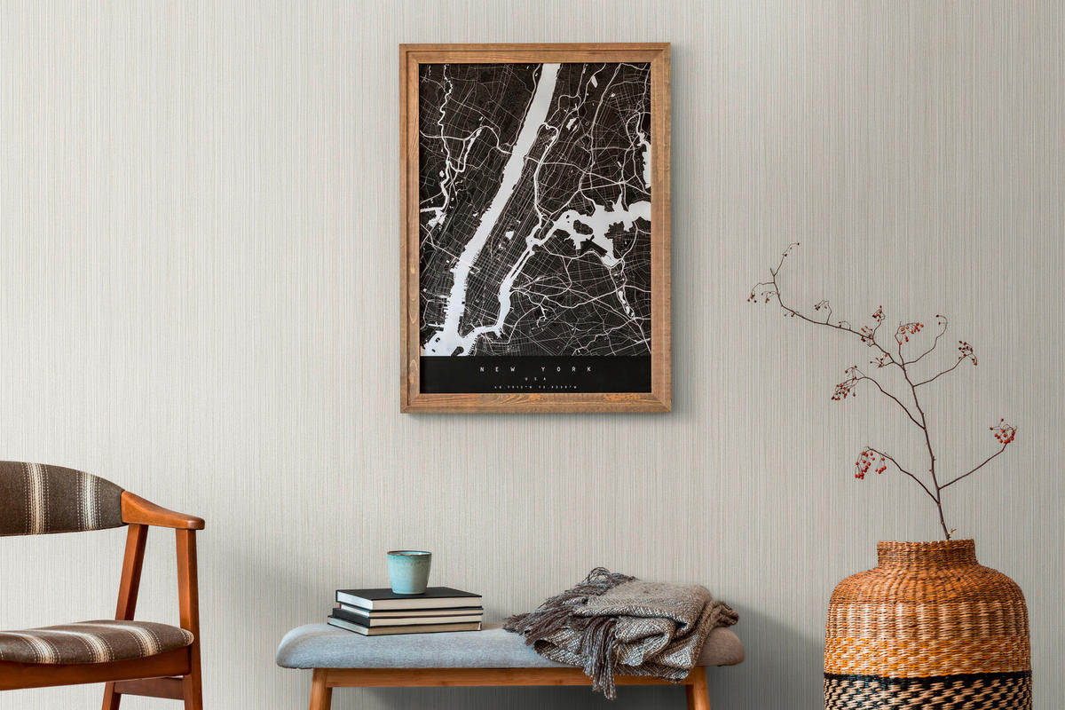 A.S.Création Vliestapete grau B/H/D: ca. 53x1005x8 cm Vliestapete - grau (8,00/1005,00cm) - A.S.Creation