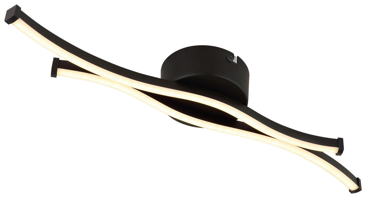GLOBO LED-Deckenleuchte schwarz Aluminium Metall B/H/T: ca. 10x5,6x47,6 cm 1 Brennstellen BOYD - schwarz (10,00/5,60/47,60cm) - GLOBO