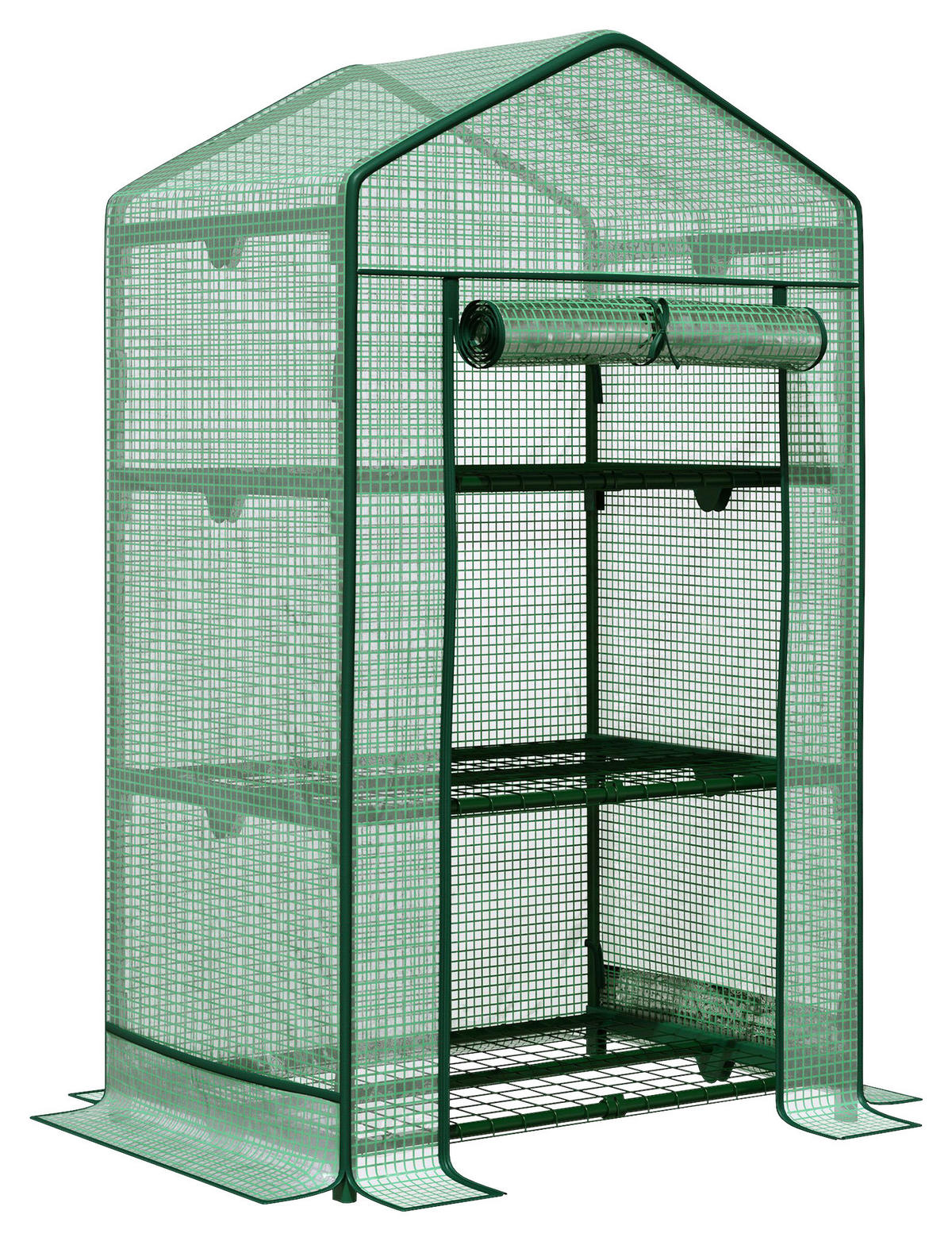 Outsunny Gewächshaus B/H/L: ca. 49x125x69 cm Gewächshaus - grün (69,00/49,00/125,00cm) - Outsunny