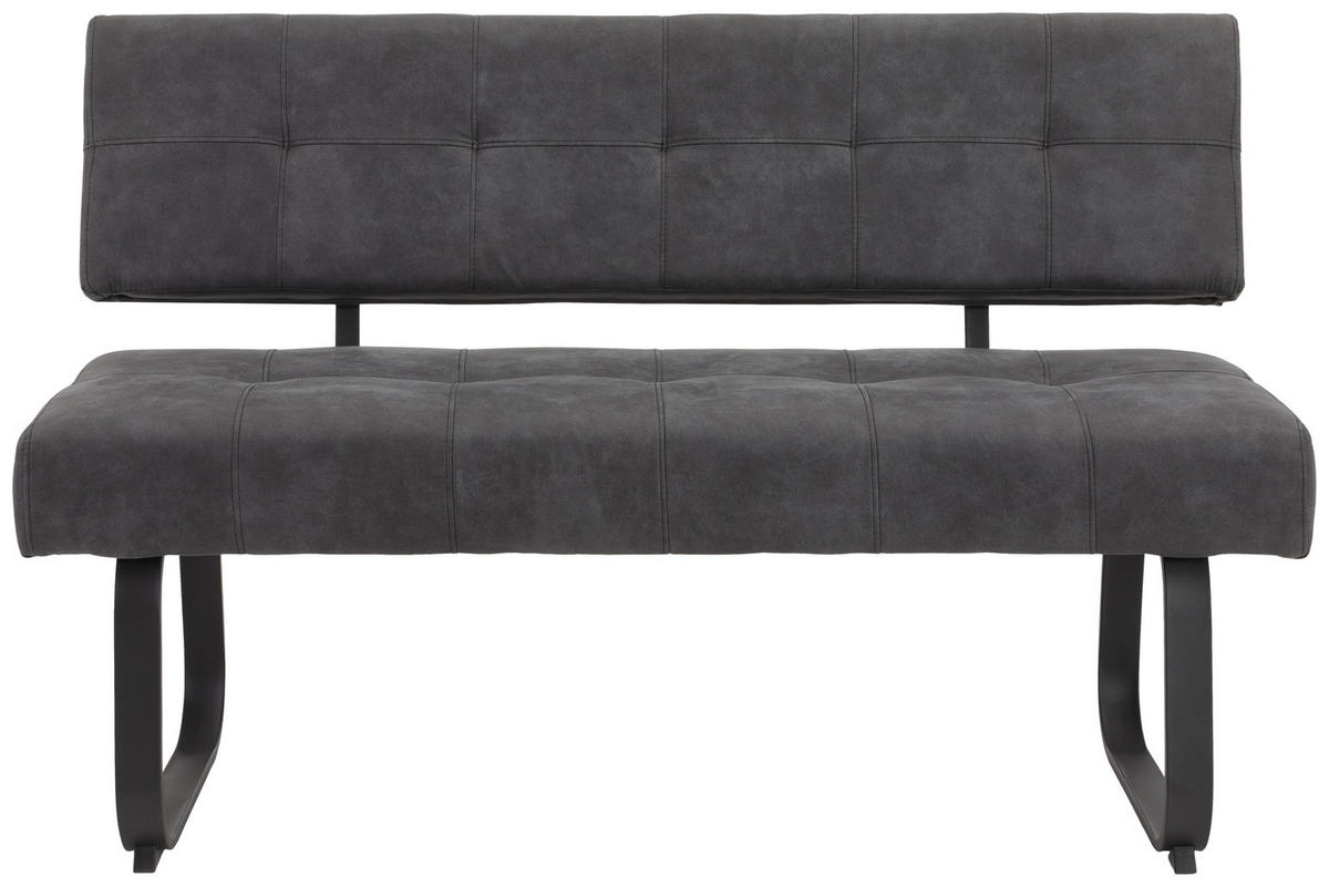 Essgruppe Luise I anthrazit Microfaser B/H/T: ca. 160x76x80 cm Luise I - anthrazit (160,00/76,00/80,00cm) - Hela