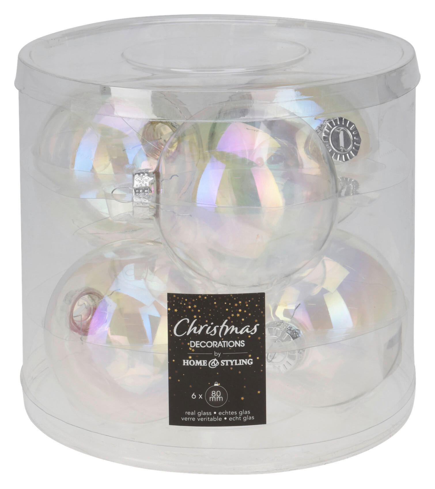 Weihnachtskugel perlmutt D: ca. 8 cm Weihnachtskugeln_6erSet - perlmutt (8,00cm)