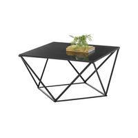 Glascouchtisch Senta schwarz B/H/T: ca. 80x45x80 cm Senta - schwarz (80,00/45,00/80,00cm)