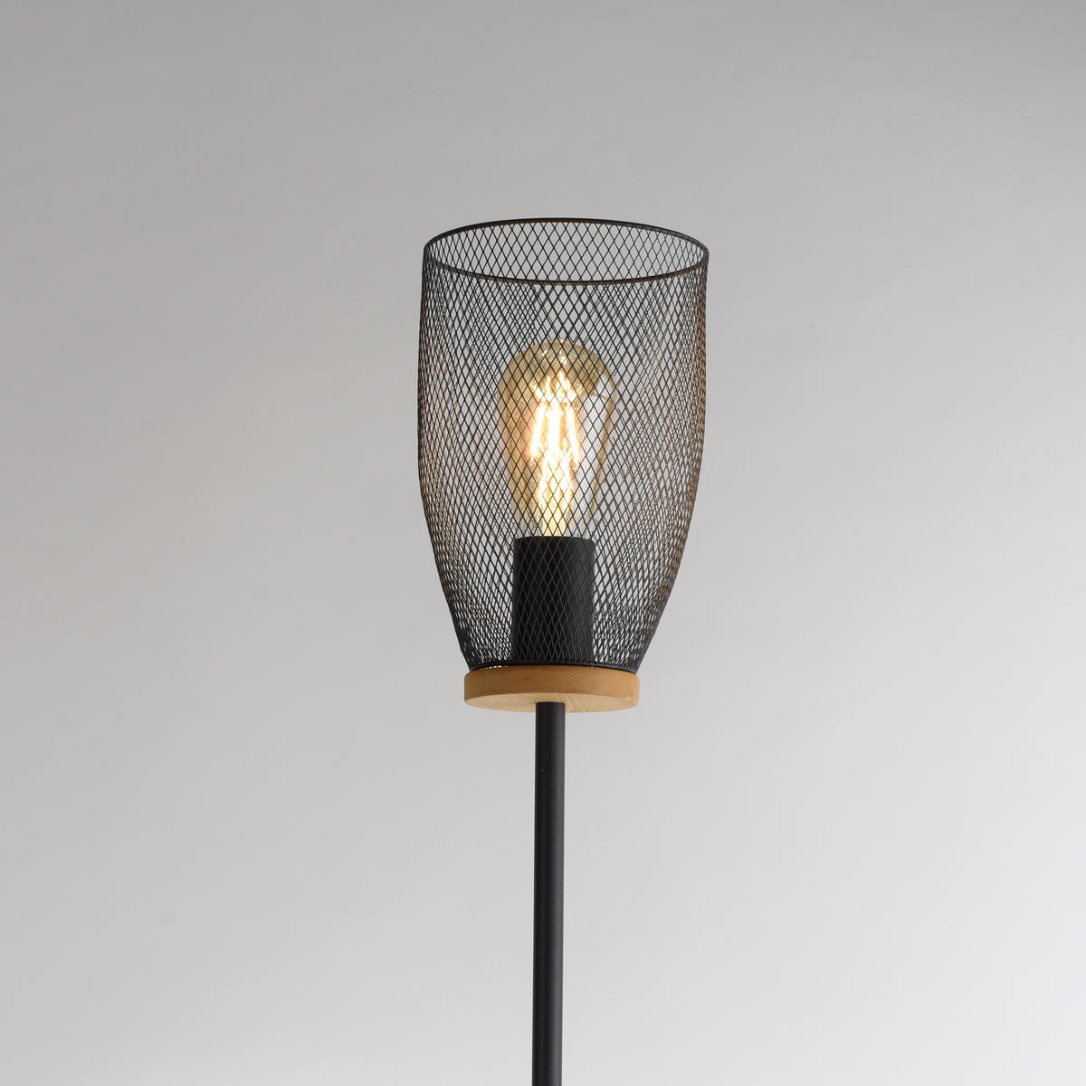 Just Light Stehleuchte TAMIS 15195-79 schwarz natur Holz Metall H/D: ca. 155x20 cm E14 1 Brennstellen TAMIS - natur/schwarz (20,00/155,00cm) - Just Light