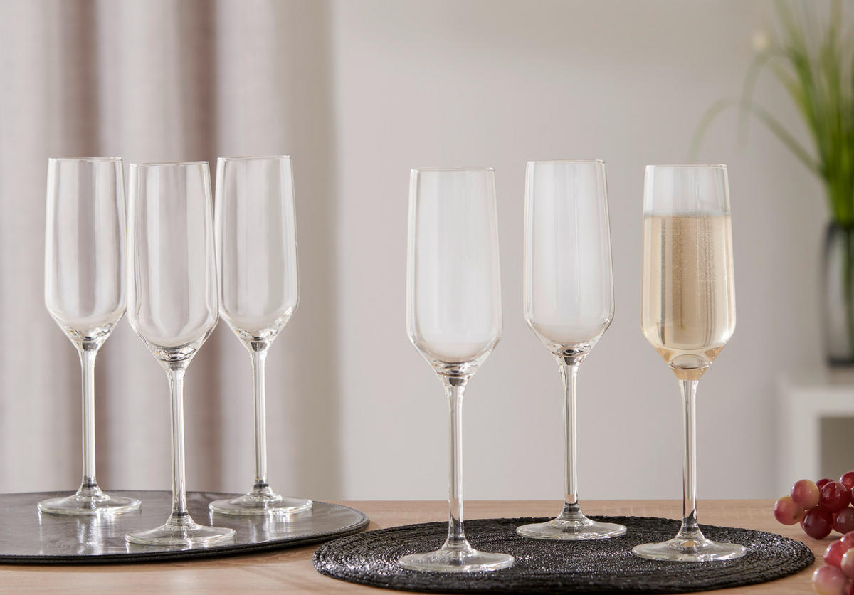 Kelchglasserie transparent Sektgläser_6erSet - transparent (5,00/5,00/23,00cm)