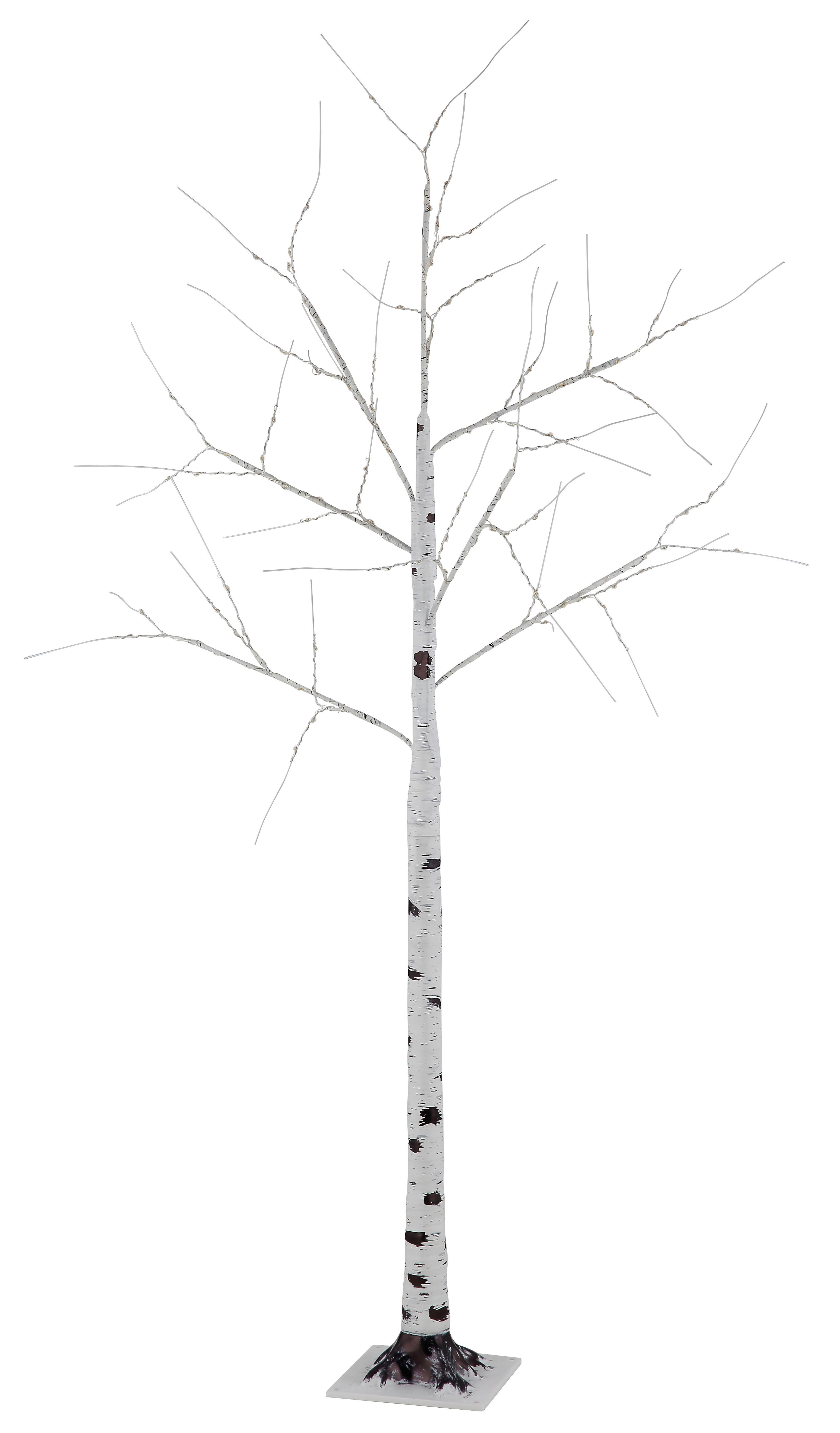 LED-Außenleuchte weiß schwarz H/D: ca. 150x80 cm BIRCH - weiß/schwarz (80,00/150,00cm) - GLOBO