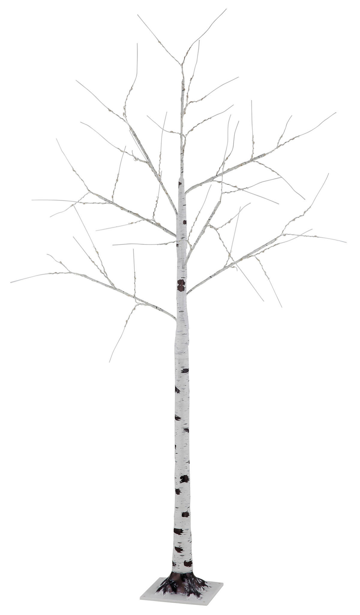 LED-Außenleuchte weiß schwarz H/D: ca. 150x80 cm BIRCH - weiß/schwarz (80,00/150,00cm) - GLOBO