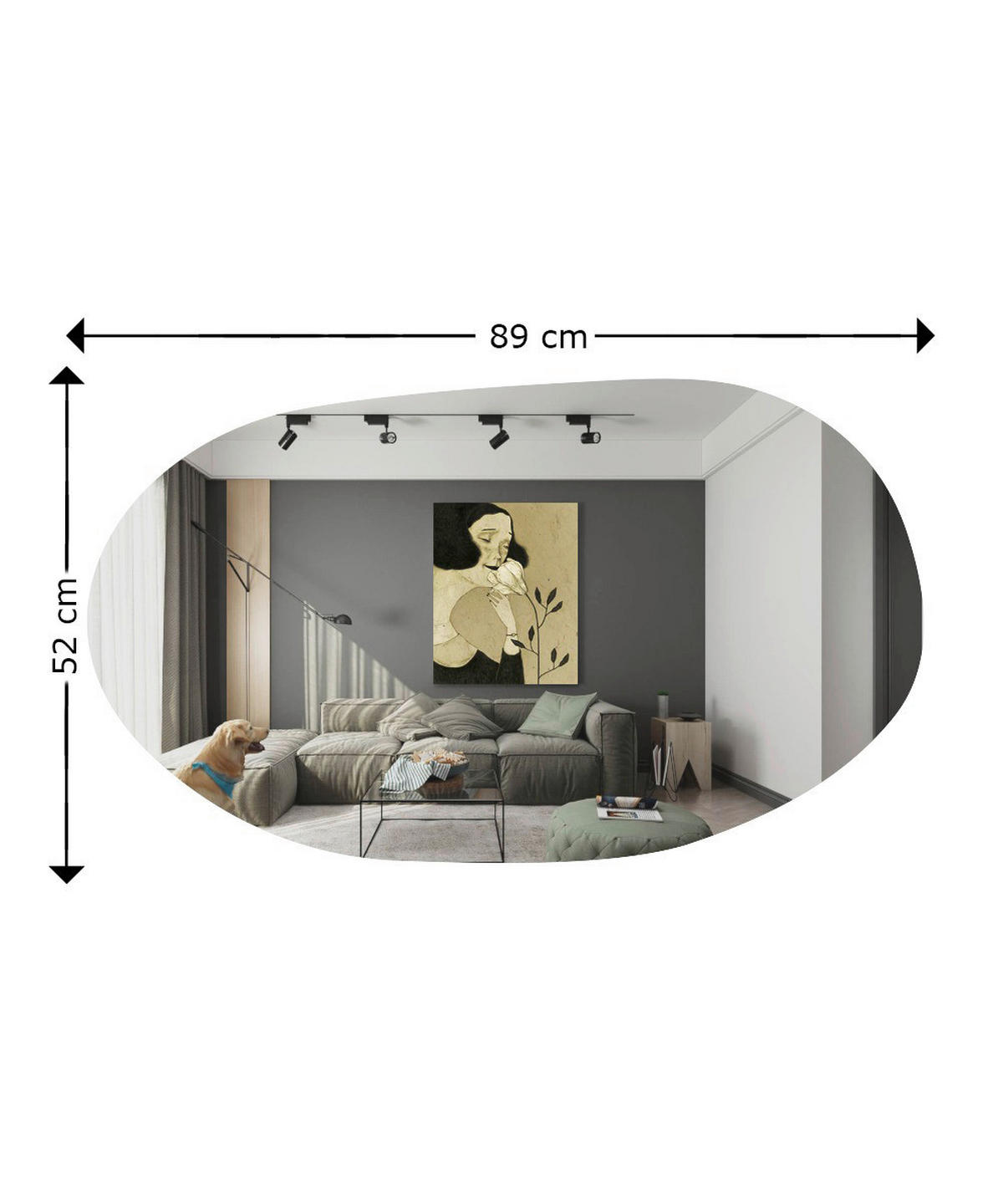 Wandspiegel Vanomi B/H/T: ca. 52x89x3,5 cm Vanomi - (52,00/89,00/3,50cm) - moebel17