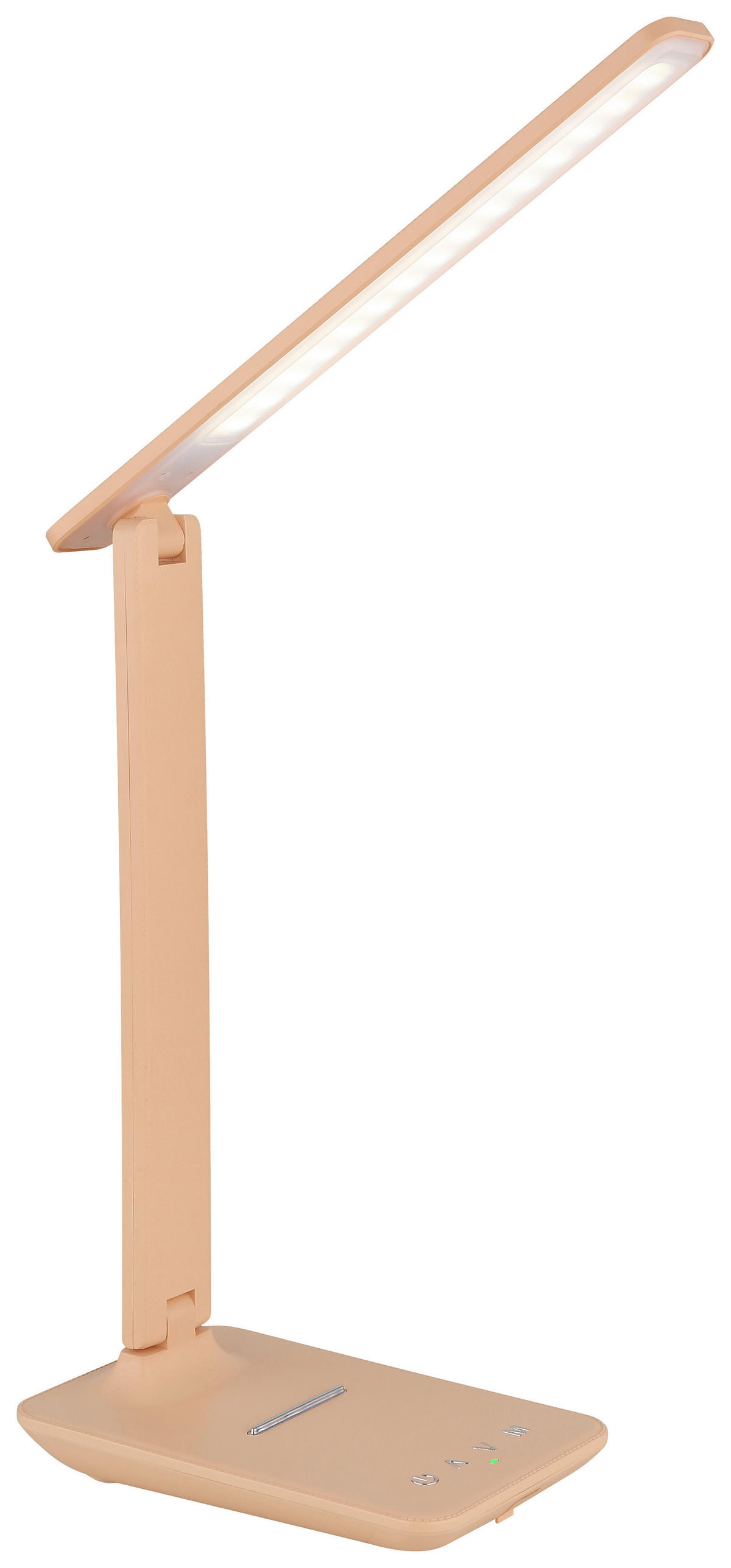 GLOBO LED-Tischleuchte Opal pfirsich Kunststoff B/H/T: ca. 11,5x56,5x42 cm 1 Brennstellen BULLA - pfirsich/Opal (11,50/56,50/42,00cm) - GLOBO