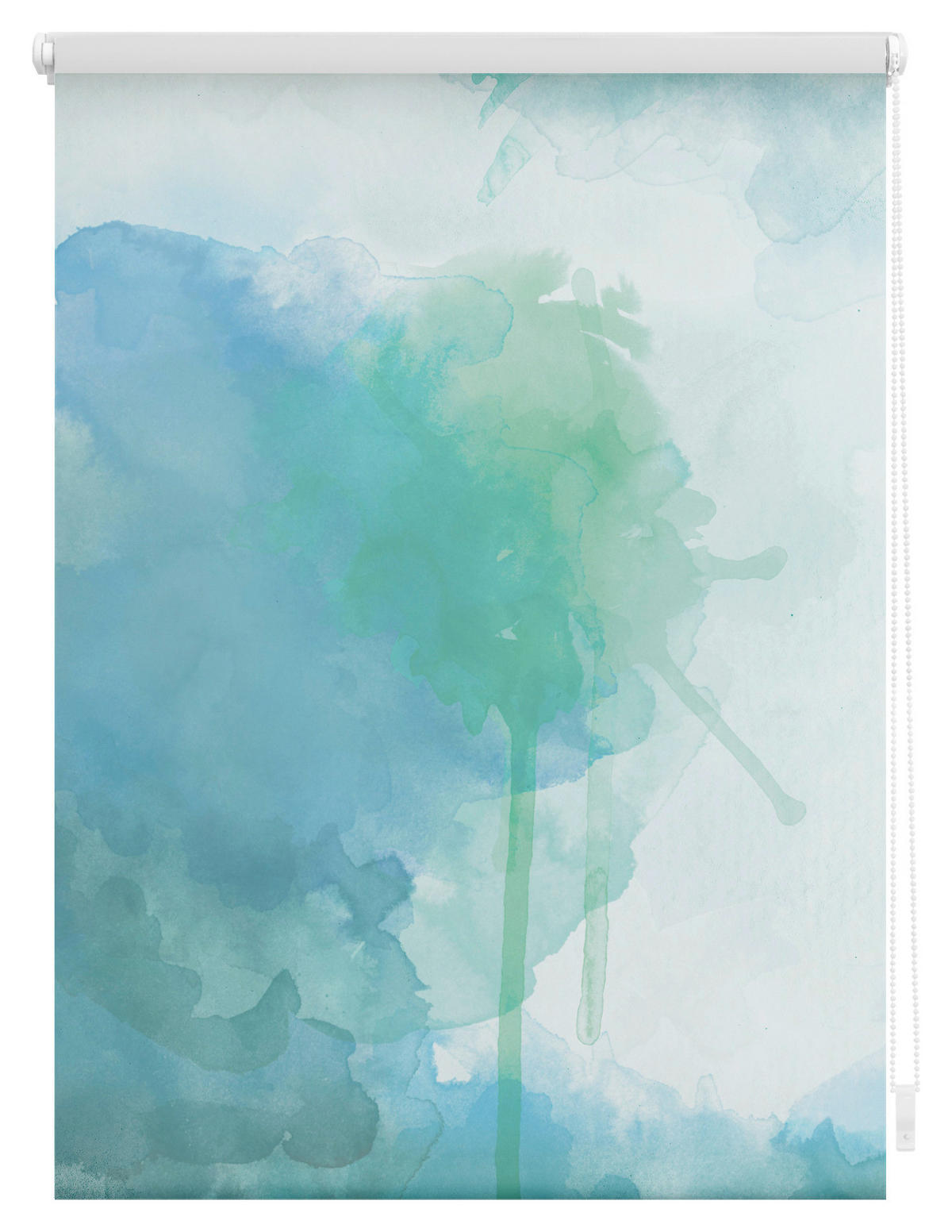 LICHTBLICK Rollo Aquarell blau B/L: ca. 70x150 cm Aquarell - blau/grün (70,00/150,00cm) - LICHTBLICK