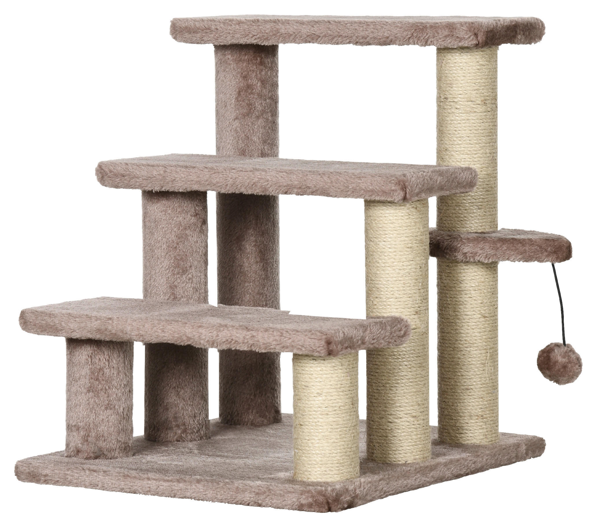 PawHut Katzentreppe braun Spanplatte B/H/L: ca. 40x48x45 cm Katzentreppe - braun (45,00/40,00/48,00cm) - PawHut