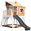 AXI Spielhaus Max braun B/H/L: ca. 432x288x193 cm Max - braun/weiß (193,00/432,00/288,00cm) - AXI