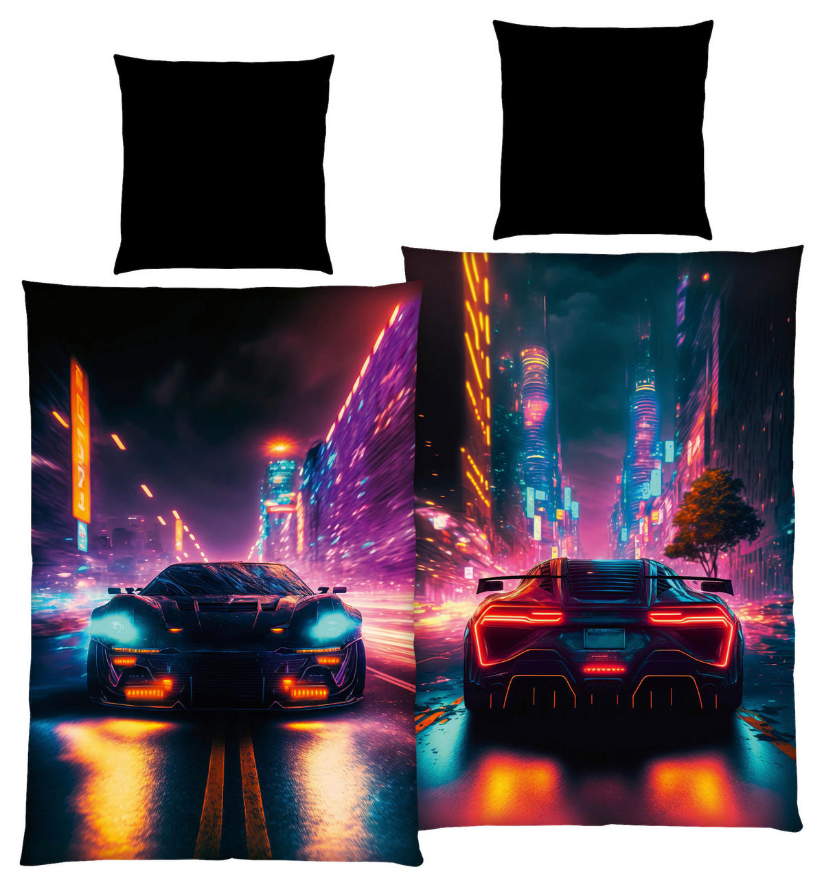 Microfaser Wende Bettwäsche Young Collection Microfaser Multi Polyester B/L: ca. 135x200 cm Young Collection - Multi (135,00/200,00cm)