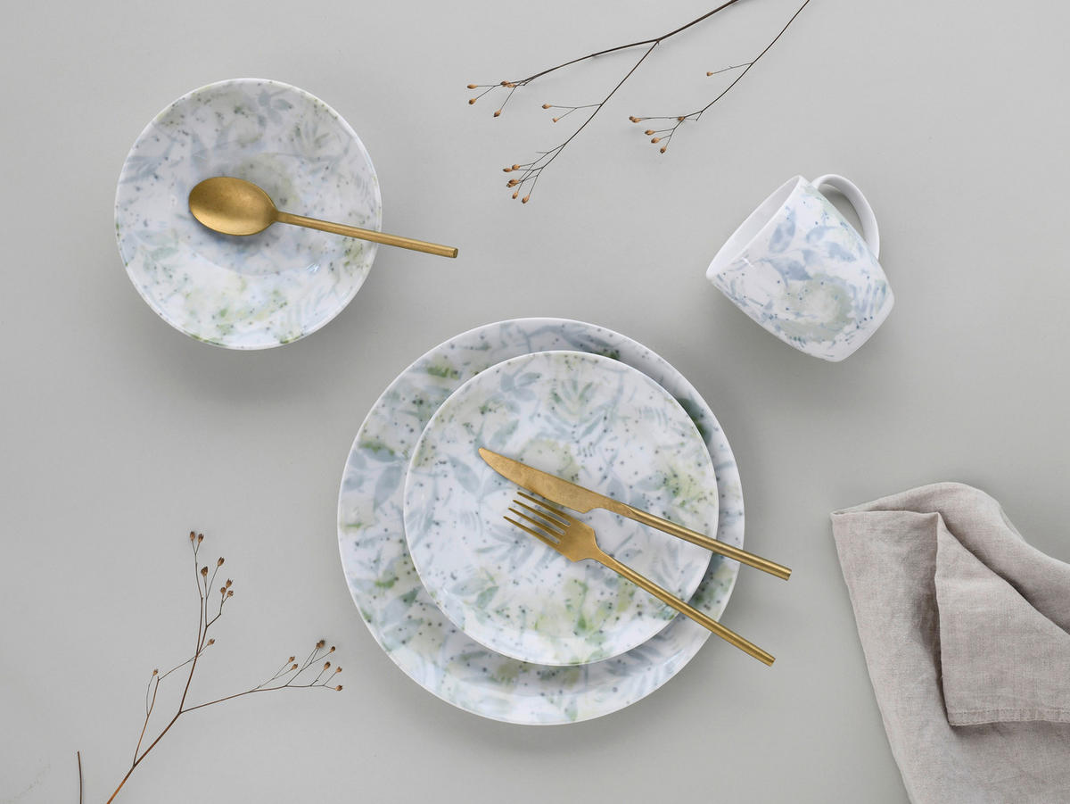 CreaTable Kombiservice Tropical - Serie Home multicolor Porzellan 16 tlg. Tropical - Serie Home - multicolor - CreaTable