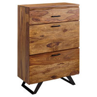 Kommode rosenholz Nachbildung B/H/T: ca. 80x40x120 cm Kommode - rosenholz (80,00/40,00/120,00cm) - Wohnling