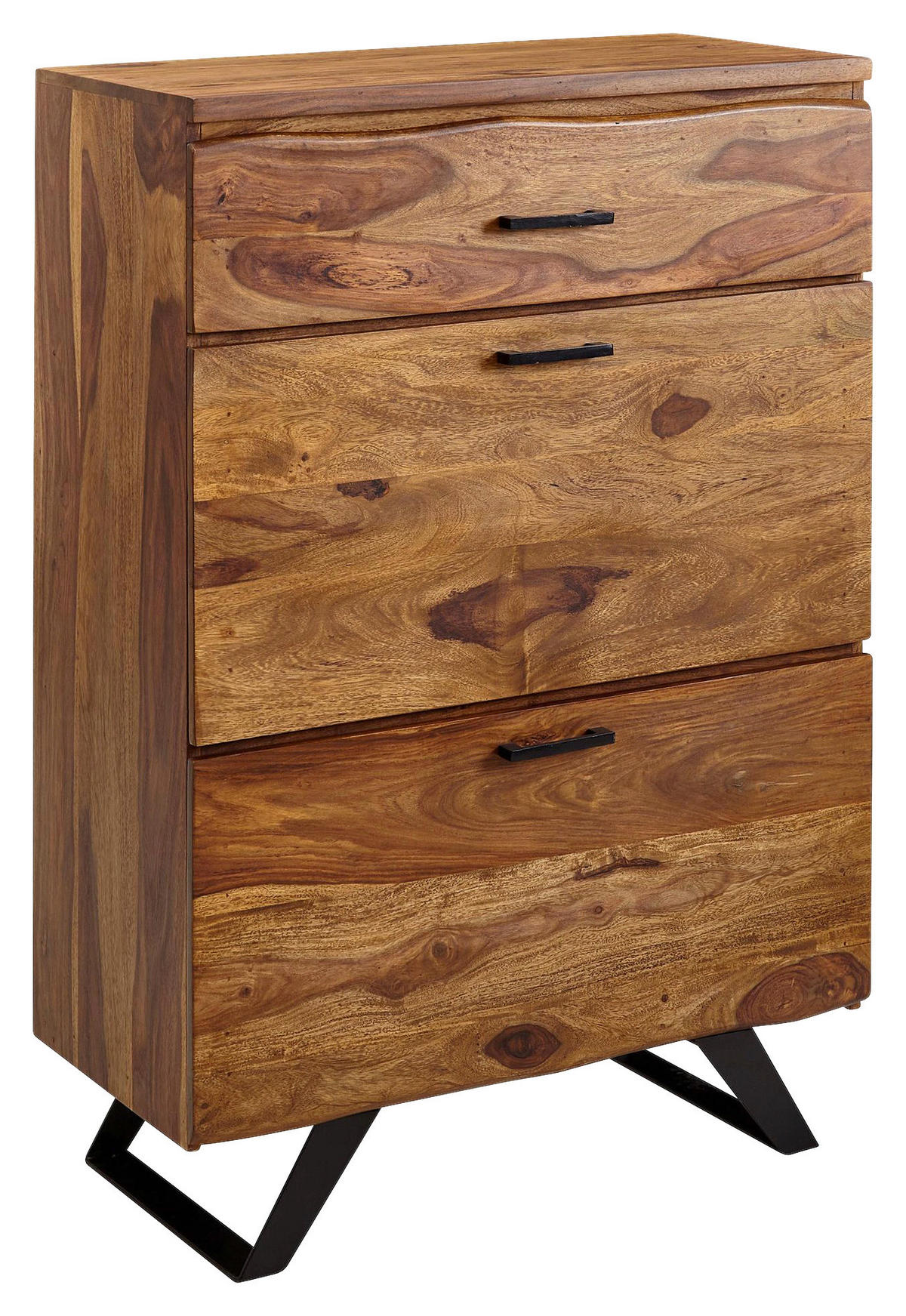 Kommode rosenholz Nachbildung B/H/T: ca. 80x40x120 cm Kommode - rosenholz (80,00/40,00/120,00cm) - Wohnling