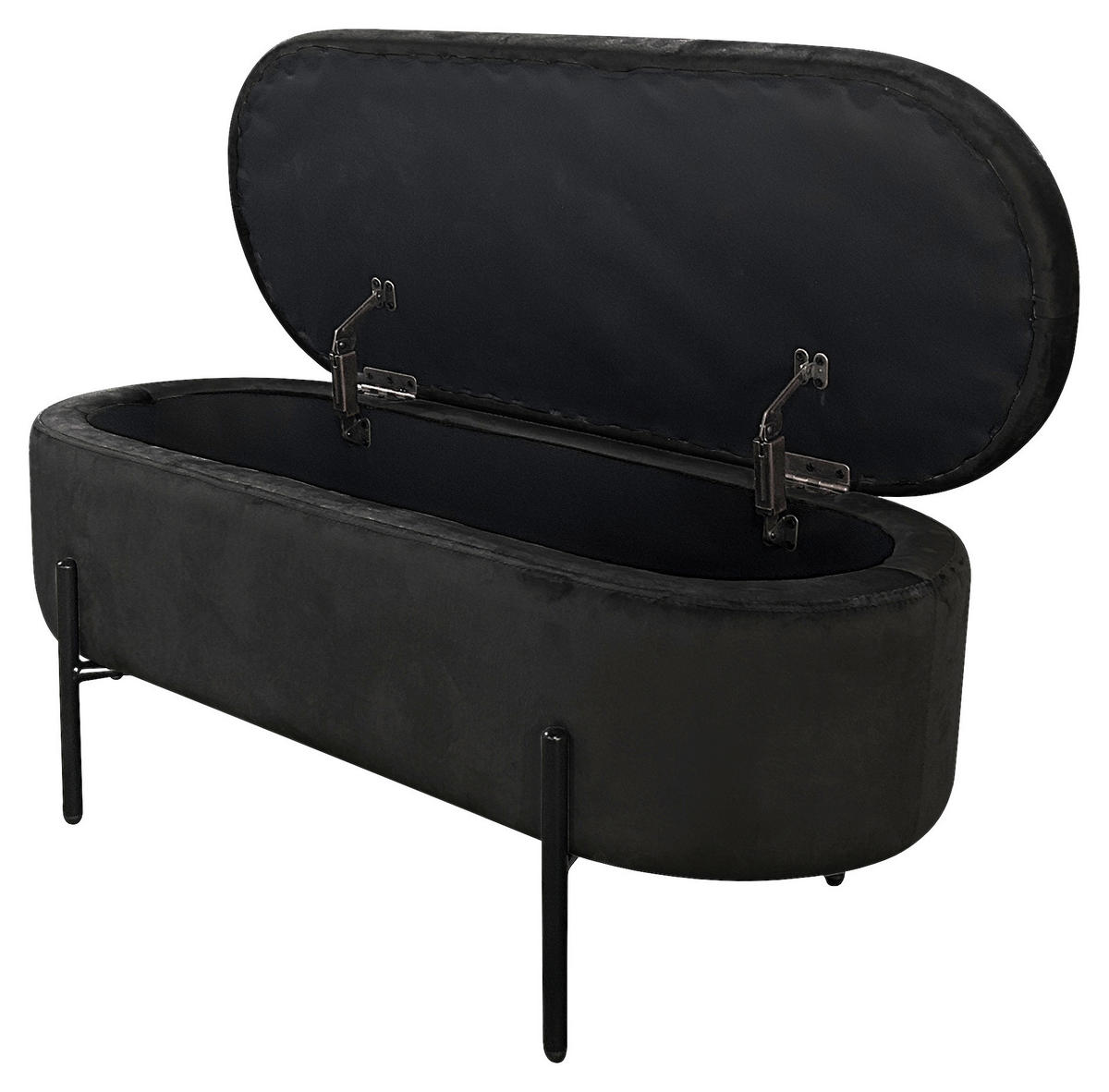 Bank NOVA schwarz Metall B/H/T: ca. 95x42x37,5 cm NOVA - schwarz (95,00/42,00/37,50cm) - byLIVING